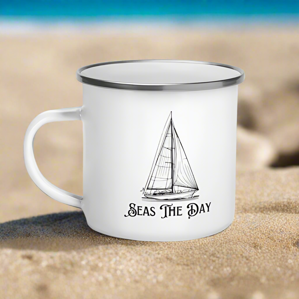 Seas The Day - Enamel Mug