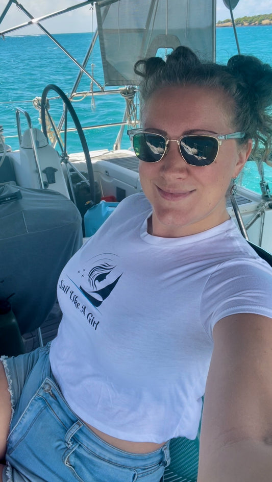 Sail Like A Girl Crop Top
