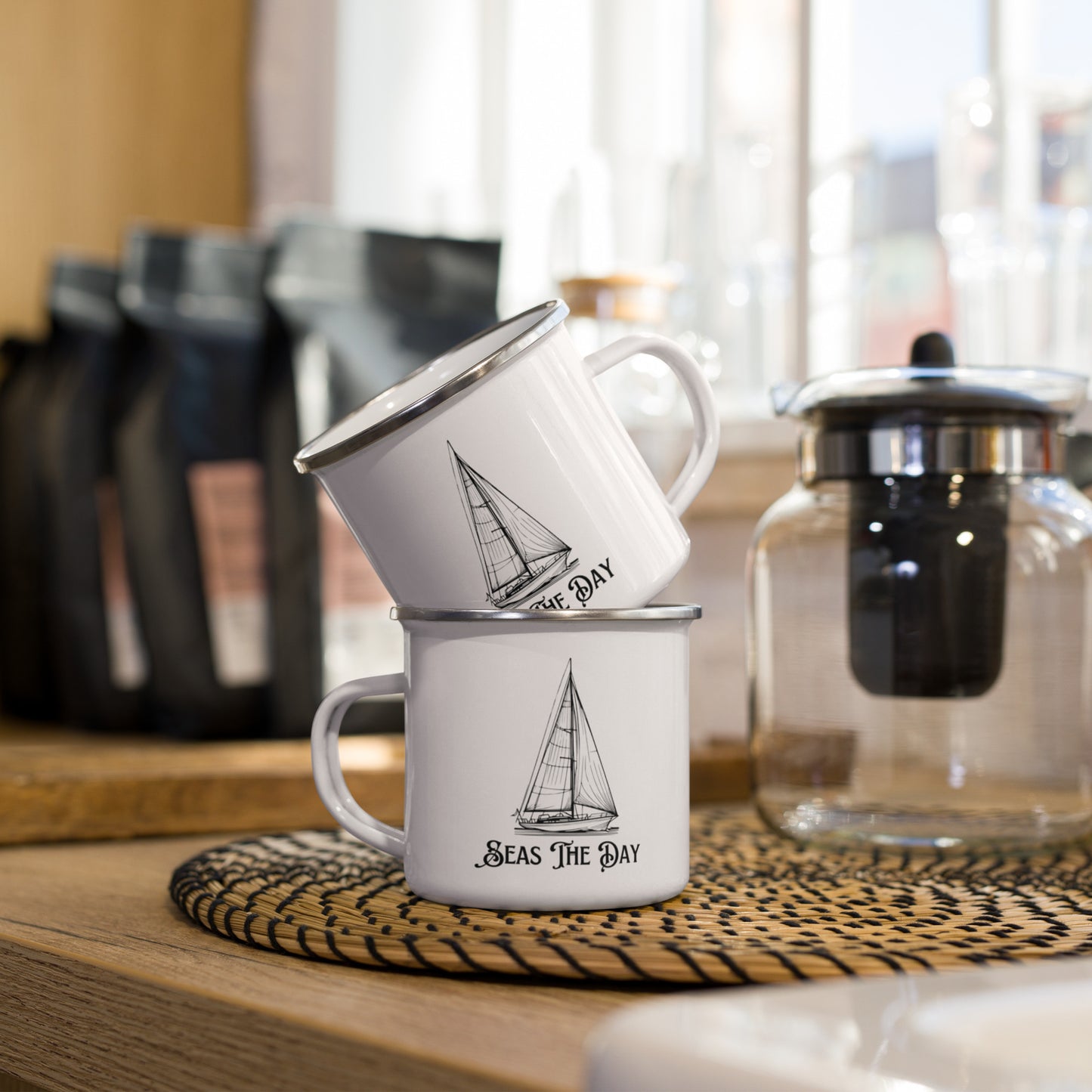 Seas The Day - Enamel Mug