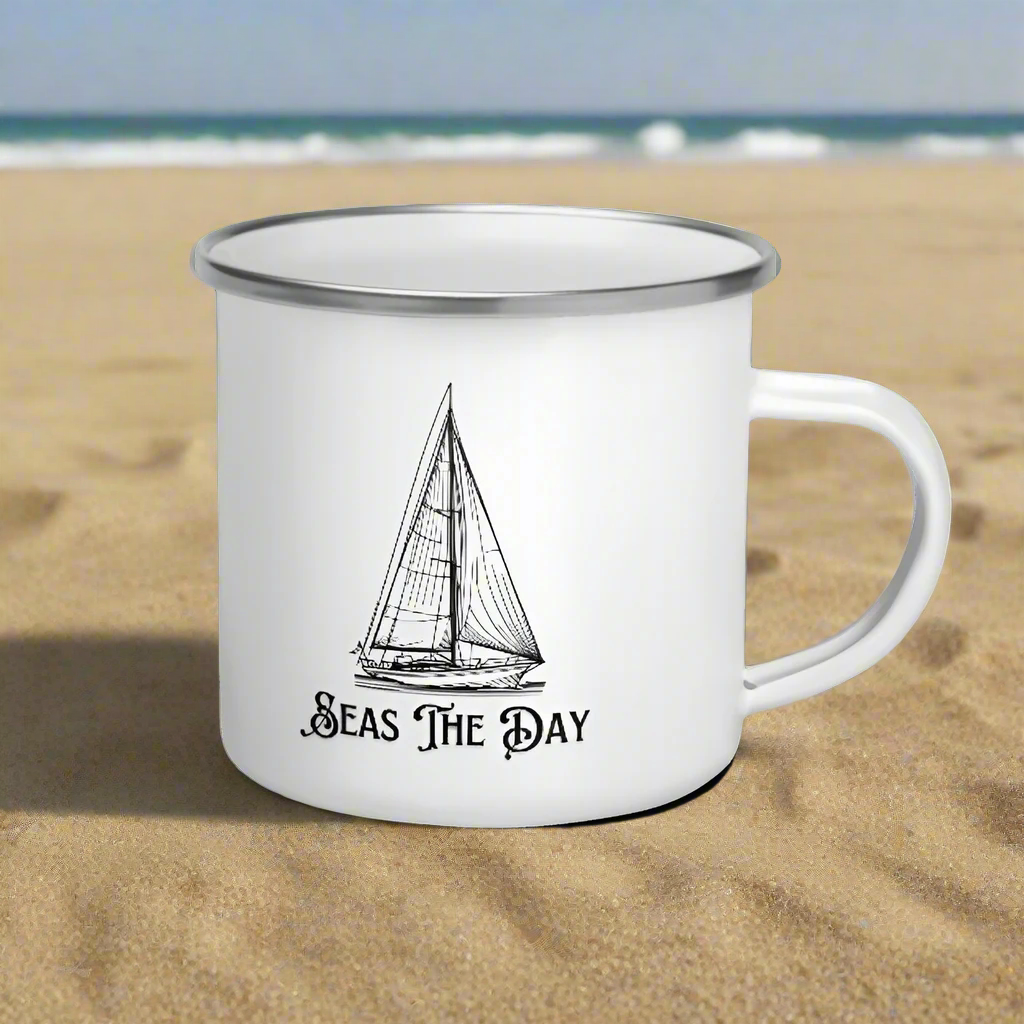 Seas The Day - Enamel Mug