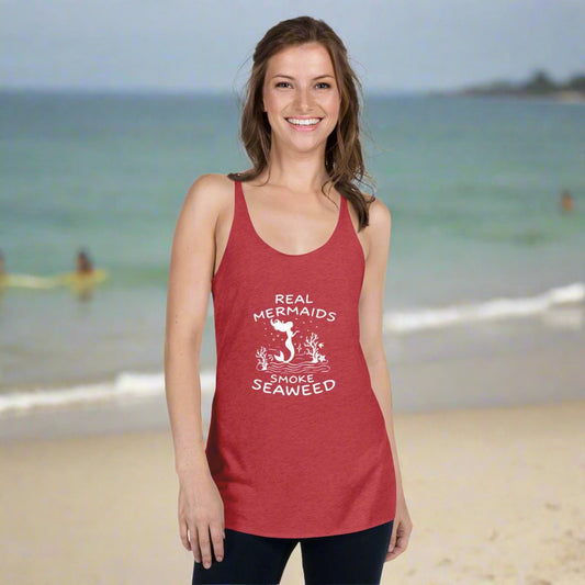 Real Mermaids Smoke Seaweed - Women's Racerback Tank